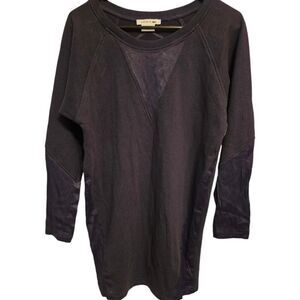 Lacoste long sleeve crew neck sweatshirt mini dress crocodile logo size 36